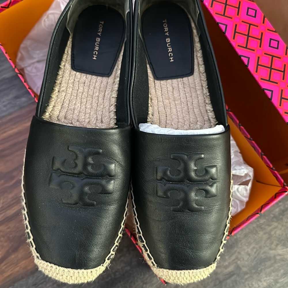Tory Burch espadrille black size 7.5